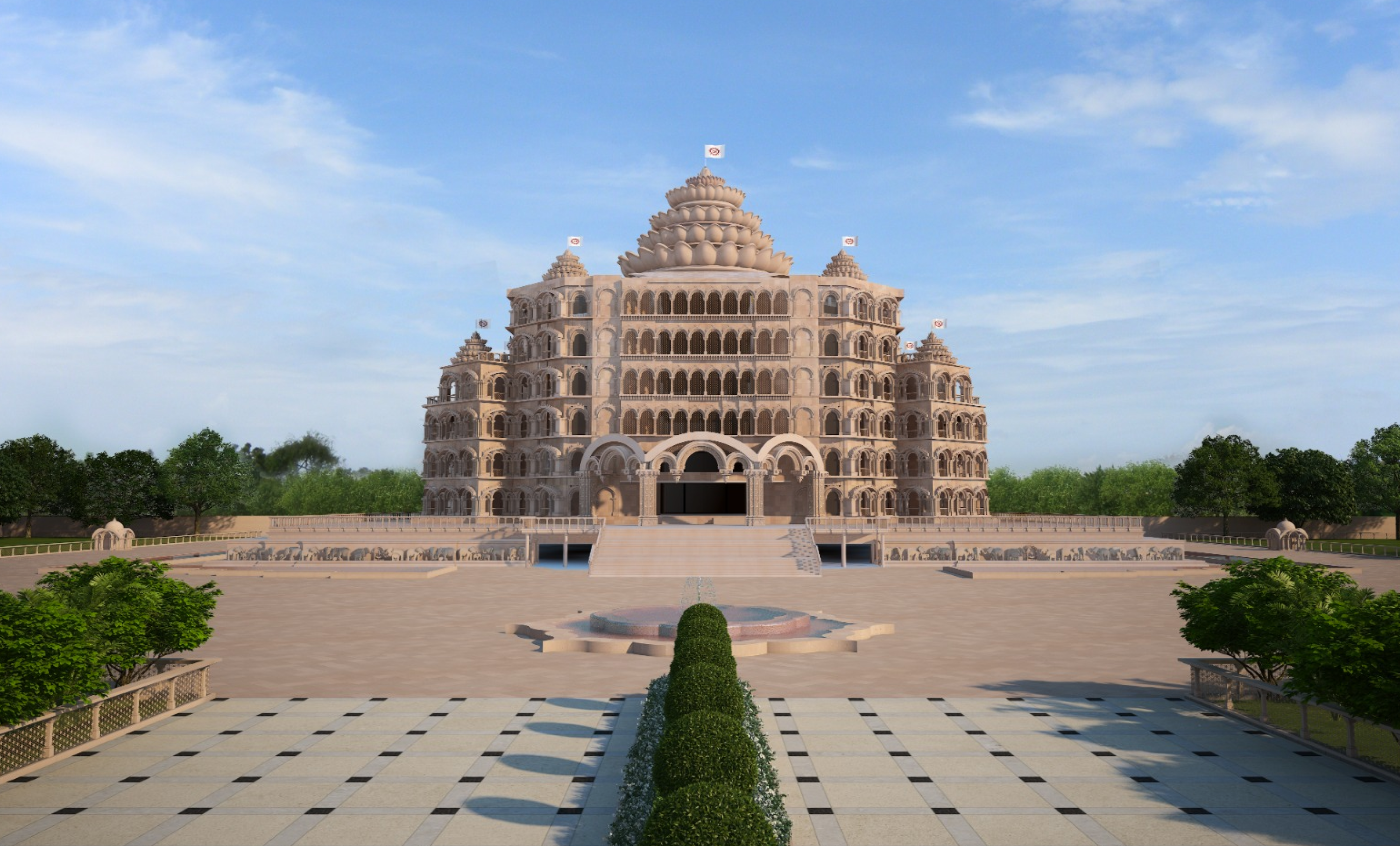 Swarved Mahamandir graphic - daytime